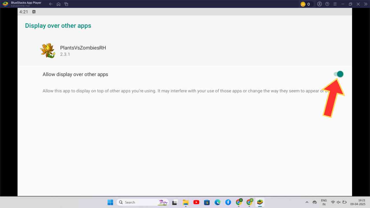 Display over other Apps